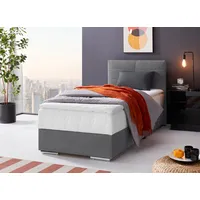 Cotta Boxbett »Tom«, mit Bettkasten, Topper und Zierkissen, grau