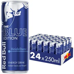 Red Bull Energy Drink Blue Edition Heidelbeere 0,25 Liter Dose, 24er Pack
