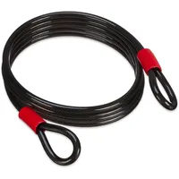 Relaxdays Schlaufenkabel 12 mm Rot/Schwarz Schlaufenkabel