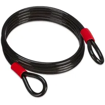 Relaxdays Schlaufenkabel 12 mm Rot/Schwarz Schlaufenkabel