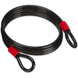 Relaxdays Schlaufenkabel 12 mm Rot/Schwarz Schlaufenkabel