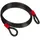 Relaxdays Schlaufenkabel 12 mm Rot/Schwarz Schlaufenkabel
