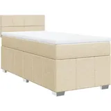 Maison Exclusive - Boxspringbett Mit Matratze Creme 90x190 Cm Sto