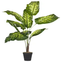 Beliani Kunstpflanze Dieffenbachia 122 cm