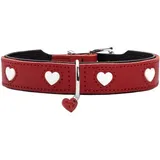 Hunter Love Halsband rot/schwarz S-M