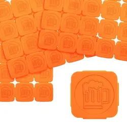 CombiCraft Fluoreszierende Eventchips in Orange - 1.000 Chips - mit Bierkrug-Relief