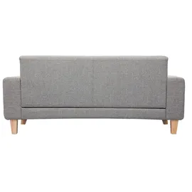miliboo Couch Stoff 3 Plätze Hellgrau
