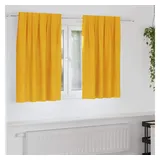 vidaXL Verdunkelungsvorhänge 2 pcs Senfgelb 140 x 140 cm