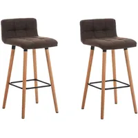 CLP 2er Set Barhocker Lincoln Mit Stoffbezug Und Holzgestell