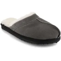 LAMMBOCK Lammfell-Hausschuhe für breite Füße Woolson FAIRTRADE Echtfell unisex, grau, 39 - 39 EU Weit