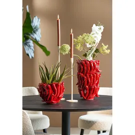 Light & Living Vase, Rot, Keramik, Rund, 39 cm, CE, Dekoration, Vasen, Keramikvasen