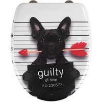 WENKO Premium WC SITZ Guilty DOG Absenkautomatik Brillen Toiletten Deckel Hunde