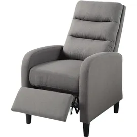 Atlantic Home Collection Relaxsessel Tiago 69 x 102 x 90 cm Grau mit Körperdruck aktivierbarer Relaxfunktion