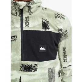 QUIKSILVER Aker Fleece Mit Halbem Reißverschluss - Shadow Checks Desert Sage - 10 Jahre