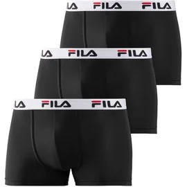 Fila Boxershorts unifarben schwarz L 3er Pack