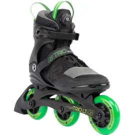 K2 Skates Unisex Inline Skates Trio LT 100, Black - Green, 30G0301.1.1.125