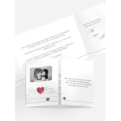 Hochzeitseinladung selbst gestalten mit Spruch und Fotos im Onlinedesigner bei Meine-Kartenmanufaktur.de