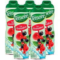 Teisseire Getränke-Sirup Grenadine 600ml - Intensiv im Geschmack (5er Pack)