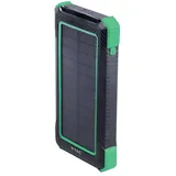 Solar Wireless Power Banks Ladegerät - 10000mAh - Schwarz - Grün