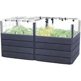 GARANTIA Ergo Quadro TurboPlus 160 x 80 x 80 cm Anthrazit-Braun