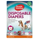 Simple Solution Einweg-Hundewindeln für Hündinnen, super saugfähig und auslaufsicher mit Nässeindikator für erregbares Urinieren, Inkontinenz oder läufige Hündinnen - 12er Pack