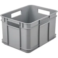 KEEEPER Aufbewahrungsbox Euro-Box M 35 x 27 x 22 cm 1-tlg. grau