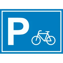 Fahrrad Parkplatz Schild waagerecht A5 (148x210mm)