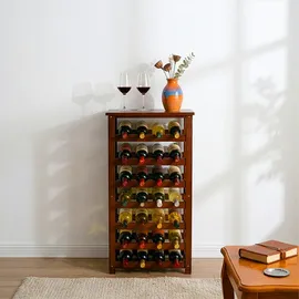 Relaxdays Weinregal 94 x 47 x 26 cm Dunkelbraun