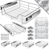 Kesser KESSER® Teleskopschublade Küchenschublade Küchenschrank ? Korbauszug ? Schrankauszug ? Vollauszug ? Schublade