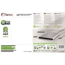Fantec ALU7MMU3 1 x 2,5'' SATA III USB 3,0