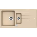 keenberk Victory S1000.80 links Einbau creme Excenterbetätigung 1000 x 500 mm