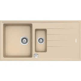 keenberk Victory S1000.80 links Einbau creme Excenterbetätigung 1000 x 500 mm