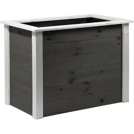 Dobar Hochbeet Two-Tone 108 x 65 x 80 cm Grau/Weiß