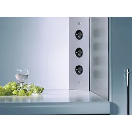 THEBO Mehrfachsteckdose 3-fach Edelstahl 2 St.