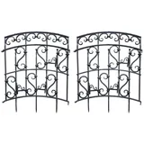 Hti-Living Rankgitter mit Ornamenten Nessa Schwarz 2er-Set