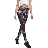 URBAN CLASSICS Ladies Tech Mesh AOP Leggings - Grau