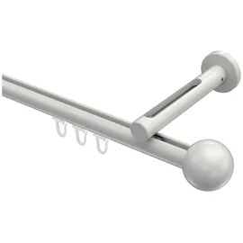 Interdeco GARDINENSTANGE INNENLAUF Siteno Luino 300 cm (geteilt in 3 x 100 cm), 1-läufig, 20 mm Ø Weiß