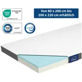 Genius, Topper Eazzzy Classic 140x200cm H2 H3 - orthopädische aus Gelschaum, 7 cm hoch, (1 TLG. Set), Klimaband, Gummibänder, OEKO-TEX® Standard 100