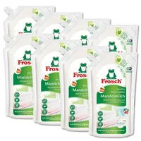 Frosch Weichspüler Mandelmilch 1 Liter pflegend mit Mandelmilch (8er Pack)