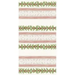 Mank Tischdecke Spanlin Magda, 120 x 220 cm, 20 Stück - Tischtuch Weihnachten Tischwäsche Ilex-Zweige