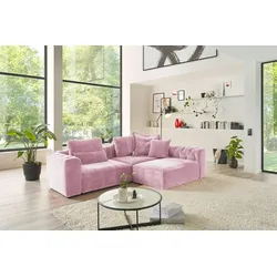 KAWOLA Sofa SEPHI Modulsofa 2 Cord Vintage rosa