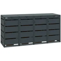 Mbox24 Mülltonnenbox Classic, Metall, für 4 Mülltonnen bis 120