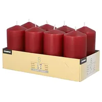 Papstar Stumpenkerze 5 x 10 cm 48 St. bordeaux