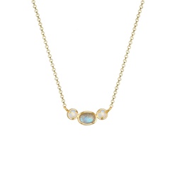 Elli PREMIUM Erbskette Mondstein Labradorit Stein 375 Gelbgold Ketten   Damen