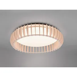Trio Monte 1 LED Deckenleuchte 60 cm Holz Kunststoff weiß