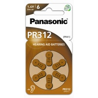60x Panasonic Worldwide PR312 PR41 Hörgerätebatterien PR-312/6BL 10 Blister