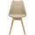 [en.casa] Esszimmerstuhl Fläten Kunstleder beige 4er Set