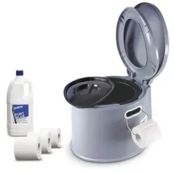 Enva Campingtoilette + 4x Toilettenpapier + 2 L Sanitärflüssigkeit