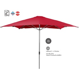 Doppler Sonnenschirm, Rot, Silber, Textil, 300x300 cm, Sonnen- / Sichtschutz, Sonnenschirme
