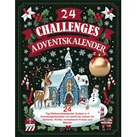 24 Challenges Adventskalender: Tag Weihnachtskalender Sudoku in 3 Schwierigkeitsstufen von leicht bis schwer für Senioren, Kinder, erwachsene Frauen und Männer